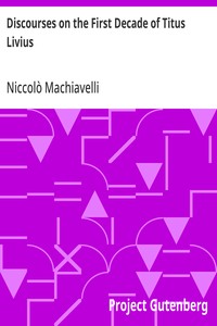 Cover of Discourses on the First Decade of Titus Livius