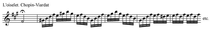 L'oiselet. Chopin-Viardat L'oiselet. Chopin-Viardat