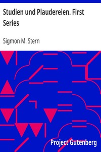Cover of Studien und Plaudereien. First Series