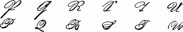 P-U German Capital Letters P through U