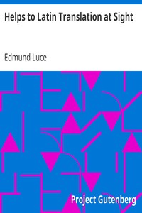Cover of Helps to Latin Translation at Sight