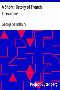 Cover of A Short History of French Literature
