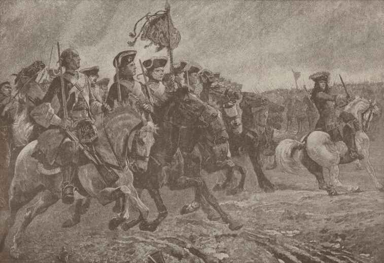 Marlborough at Ramillies--painted by R. Canton Woodville