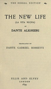 Cover of The New Life (La Vita Nuova)