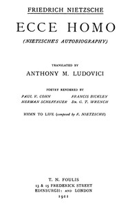 Cover of Ecce Homo
Complete Works, Volume Seventeen