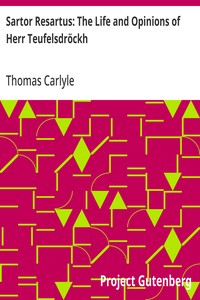 Cover of Sartor Resartus: The Life and Opinions of Herr Teufelsdröckh