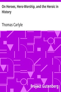 Cover of On Heroes, Hero-Worship, and the Heroic in History