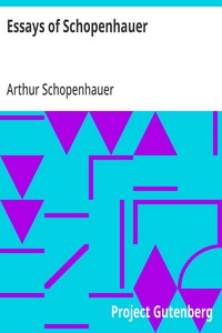 Cover of Essays of Schopenhauer