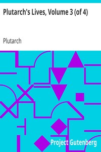 Cover of Plutarch's Lives, Volume 3 (of 4)