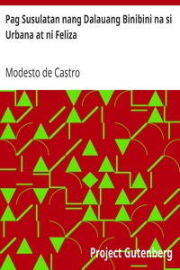 Cover of Pag Susulatan nang Dalauang Binibini na si Urbana at ni Feliza