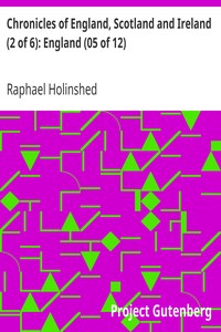 Cover of Chronicles of England, Scotland and Ireland (2 of 6): England (05 of 12)
Henrie the Second