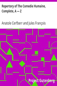 Cover of Repertory of The Comedie Humaine, Complete, A — Z