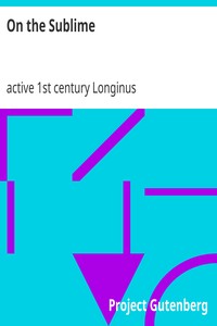 Cover of On the Sublime