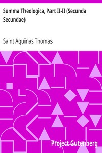 Cover of Summa Theologica, Part II-II (Secunda Secundae)
Translated by Fathers of the English Dominican Province