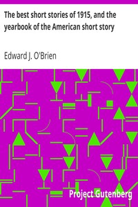 Cover of The best short stories of 1915, and the yearbook of the American short story