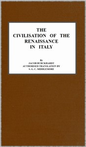 Cover of The Civilisation of the Renaissance in Italy