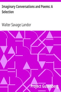 Cover of Imaginary Conversations and Poems: A Selection