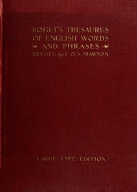 Cover of Roget's Thesaurus