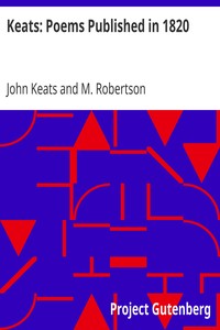 Cover of Keats: Poems Published in 1820