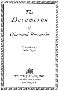 Cover of The Decameron of Giovanni Boccaccio