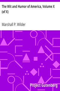 Cover of The Wit and Humor of America, Volume X (of X)