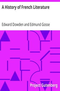 Cover of A History of French Literature
Short Histories of the Literatures of the World: II.