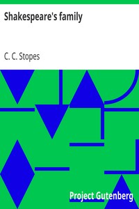 Cover of Shakespeare's family