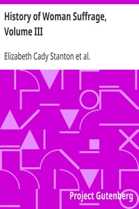 Cover of History of Woman Suffrage, Volume III