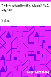 Cover of The International Monthly, Volume 3, No. 2, May, 1851