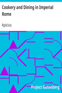 Cover of Cookery and Dining in Imperial Rome