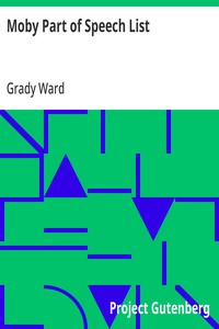 Cover of Moby Part of Speech List