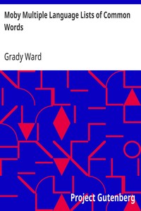 Cover of Moby Multiple Language Lists of Common Words