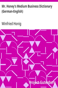 Cover of Mr. Honey's Medium Business Dictionary (German-English)
