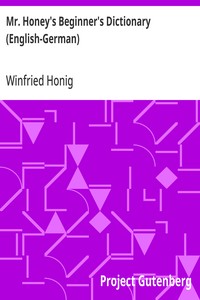 Cover of Mr. Honey's Beginner's Dictionary (English-German)