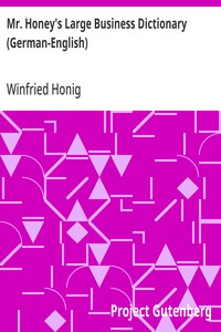 Cover of Mr. Honey's Large Business Dictionary (German-English)