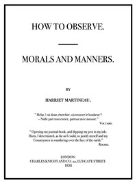 Cover of How to Observe: Morals and Manners