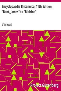 Cover of Encyclopaedia Britannica, 11th Edition, "Bent, James" to "Bibirine"
Volume 3, Slice 6