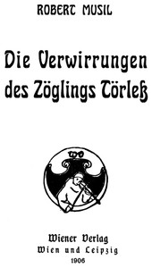 Cover of Die Verwirrungen des Zöglings Törleß