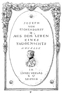 Cover of Aus dem Leben eines Taugenichts: Novelle