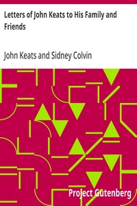 Cover of Letters of John Keats to His Family and Friends