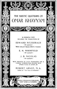 Cover of The Sufistic Quatrains of Omar Khayyam
