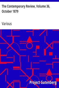 Cover of The Contemporary Review, Volume 36, October 1879