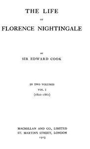 Cover of The Life of Florence Nightingale, vol. 1 of 2