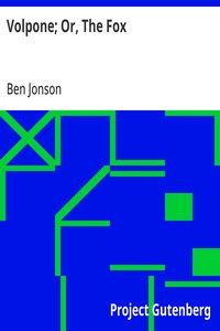 Cover of Volpone; Or, The Fox