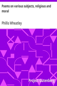 Cover of Poems on various subjects, religious and moral
