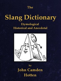 Cover of The slang dictionary : $b Etymological, historical and anecdotal