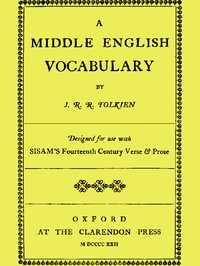 Cover of A Middle English Vocabulary, Designed for use with Sisam's Fourteenth Century Verse & Prose