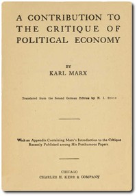 Cover of A Contribution to the Critique of Political Economy
