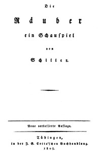 Cover of Die Räuber: Ein Schauspiel