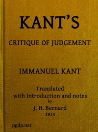 Cover of Kant's Critique of Judgement